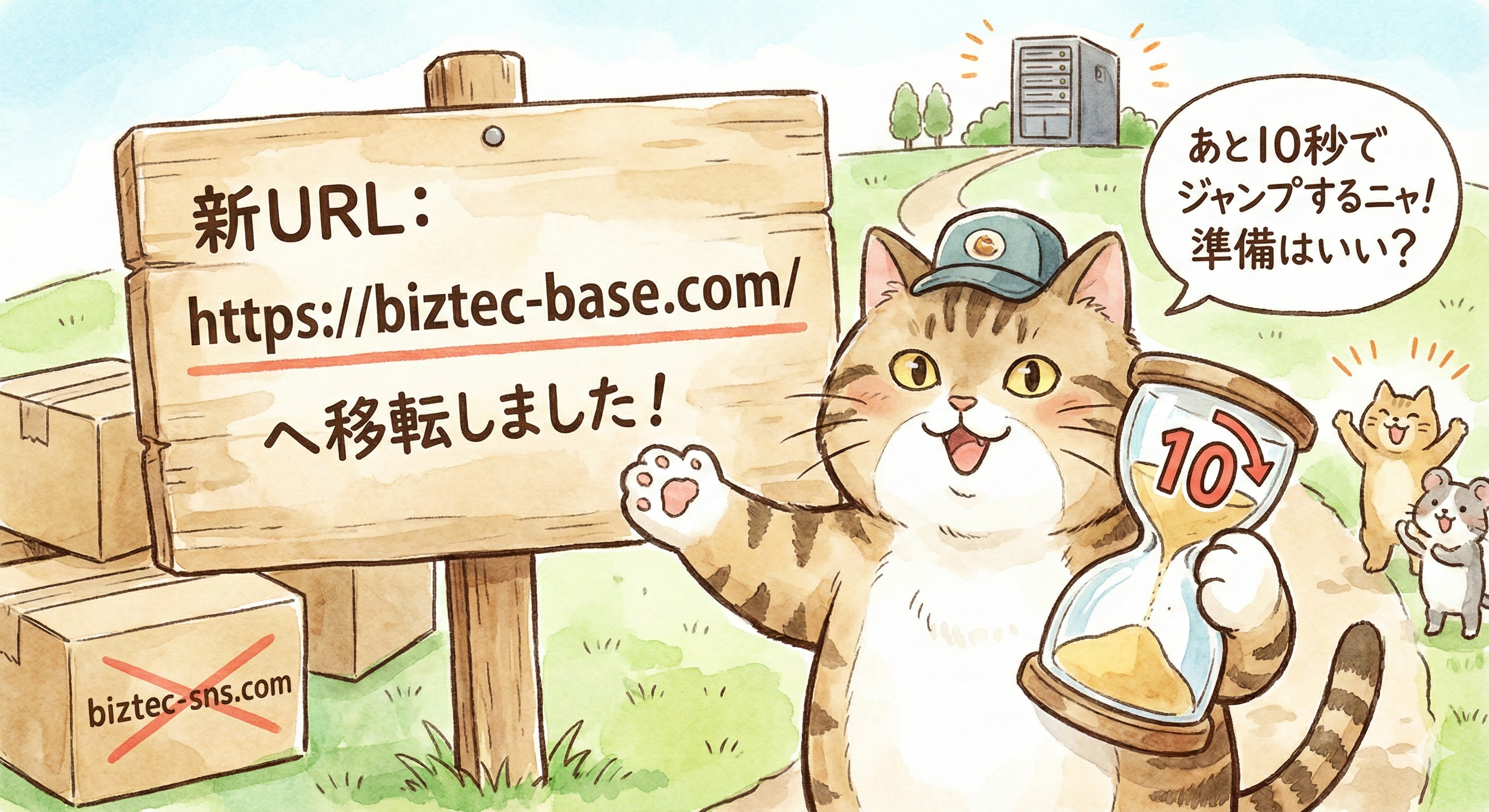 新サイトへの案内イメージ